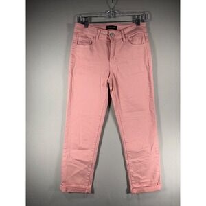 Prosperity Womens Pink Slim Straight Leg Denim Jeans High Rise Size 26 RN 149459